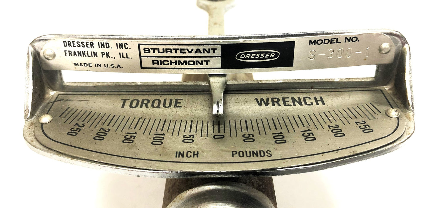 Sturtevant Richmont 1/2IN Flat Beam Memory Torque Wrench S-300-1 USED
