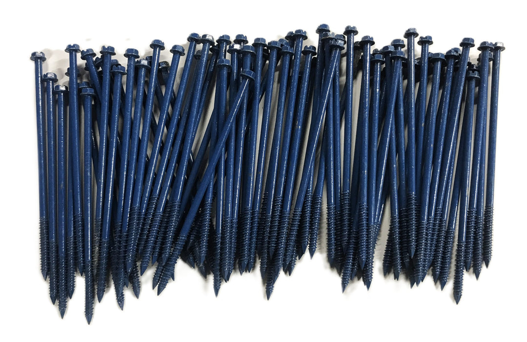Unbranded 3/16 inch x 6 inch Blue Philips Hex Head Masonry Screw [Lot of 75] NOS