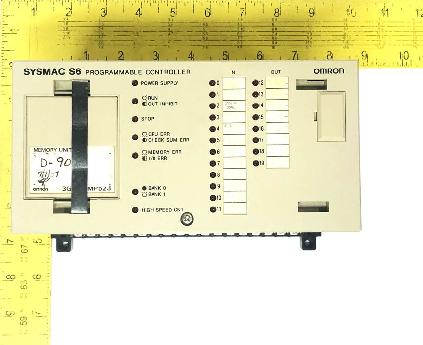Omron Sysmac S6 24VAC/DC Programmable Controller W/Memory Input 3G2S6-CPU15 USED
