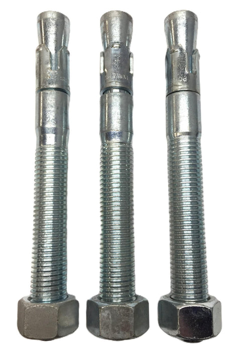 Powers Wedge Stud Anchor and Nut (No Washer Included) 1" x 9" [Lot of 3] NOS