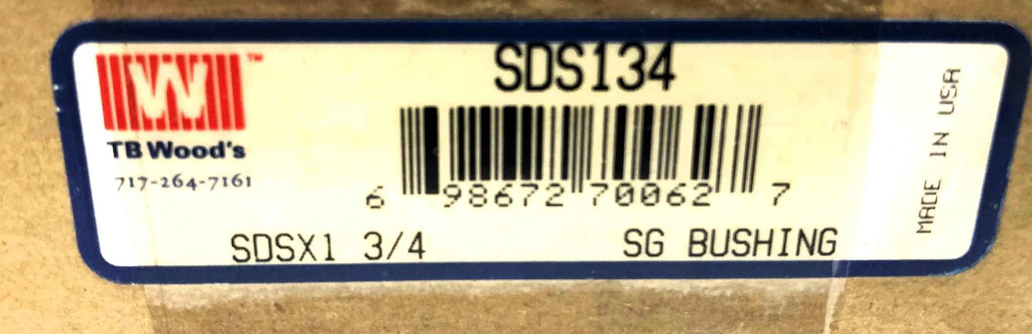TB Wood's Bushing Gates Rubber SDSX 1 3/4 inch SDS134 [Lot of 2] NOS