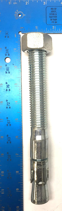 Powers Wedge Stud Anchor and Nut (No Washer Included) 1" x 9" [Lot of 3] NOS
