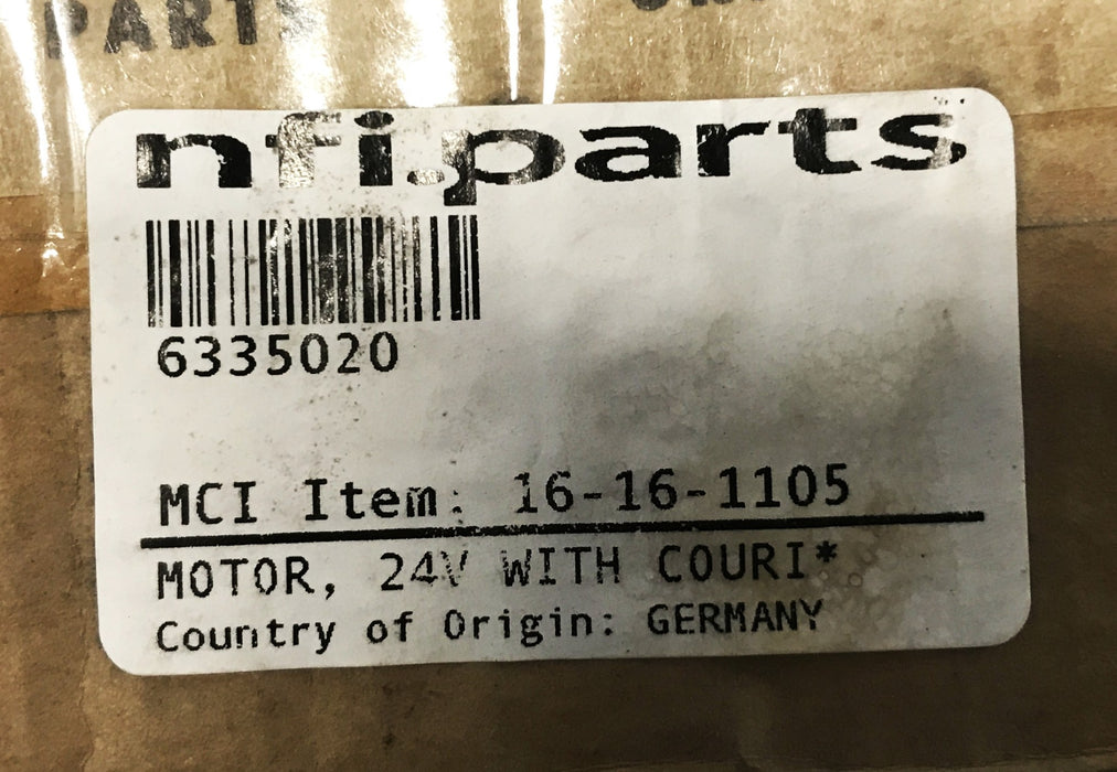 New Flyer 24 Volt Magnet Brushed DC Motor 6335020 NOS