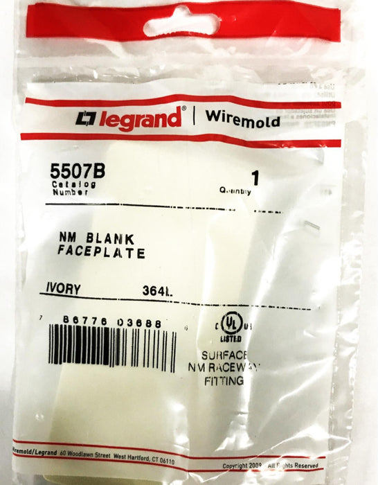 Legrand Ivory Plastic Cover Plate 5507B [Lot of 7] NOS