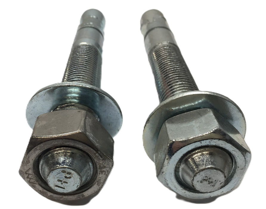 Powers Wedge Stud Anchor with Washer and Nut 1" x 9" [Lot of 2] NOS
