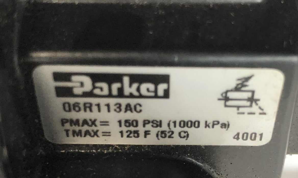 Parker Pressure Lubricator & Pressure Regulator Assembly 16L11BE/06R113AC NOS