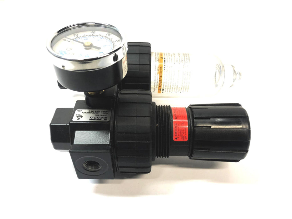 Parker Pressure Lubricator & Pressure Regulator Assembly 16L11BE/06R113AC NOS