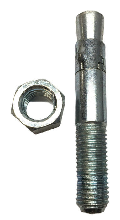 Unbranded Wedge Stud Anchor with Nut (No Washer) 1" x 6" [Lot of 3] NOS