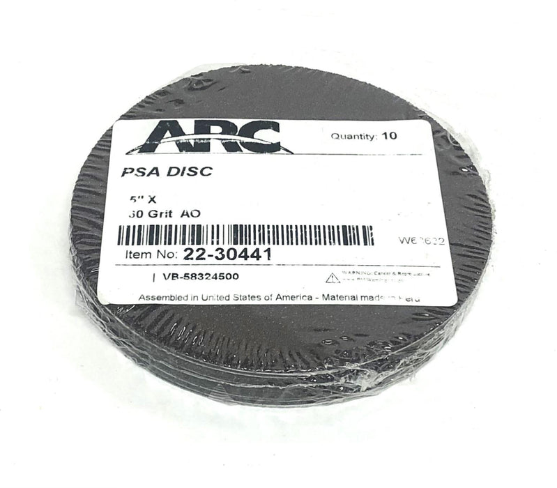 ARC Pack Of 10 5 Inch 60 Grit AO PSA Disc 22-30441 NOS