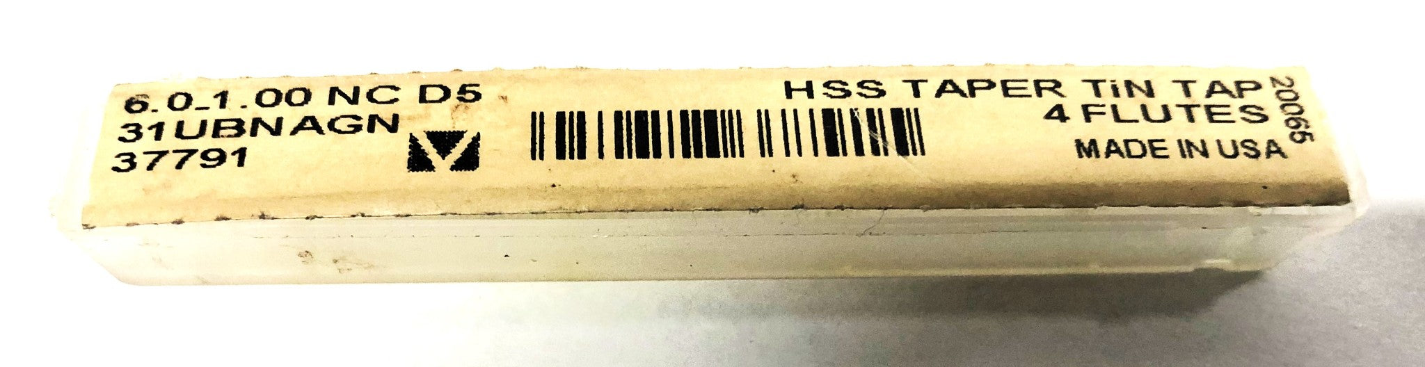 Unbranded 6.0_1.00 NC D5 HSS Taper Tin Tap 4 Flutes 31UBNAGN (37791) NOS