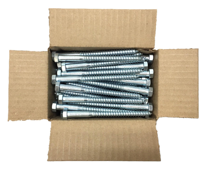 Brighton Best 3/8"-7 x 5" Zinc Hex Lag Screw CR+3 RoHS Compliant [Lot of 90] NOS