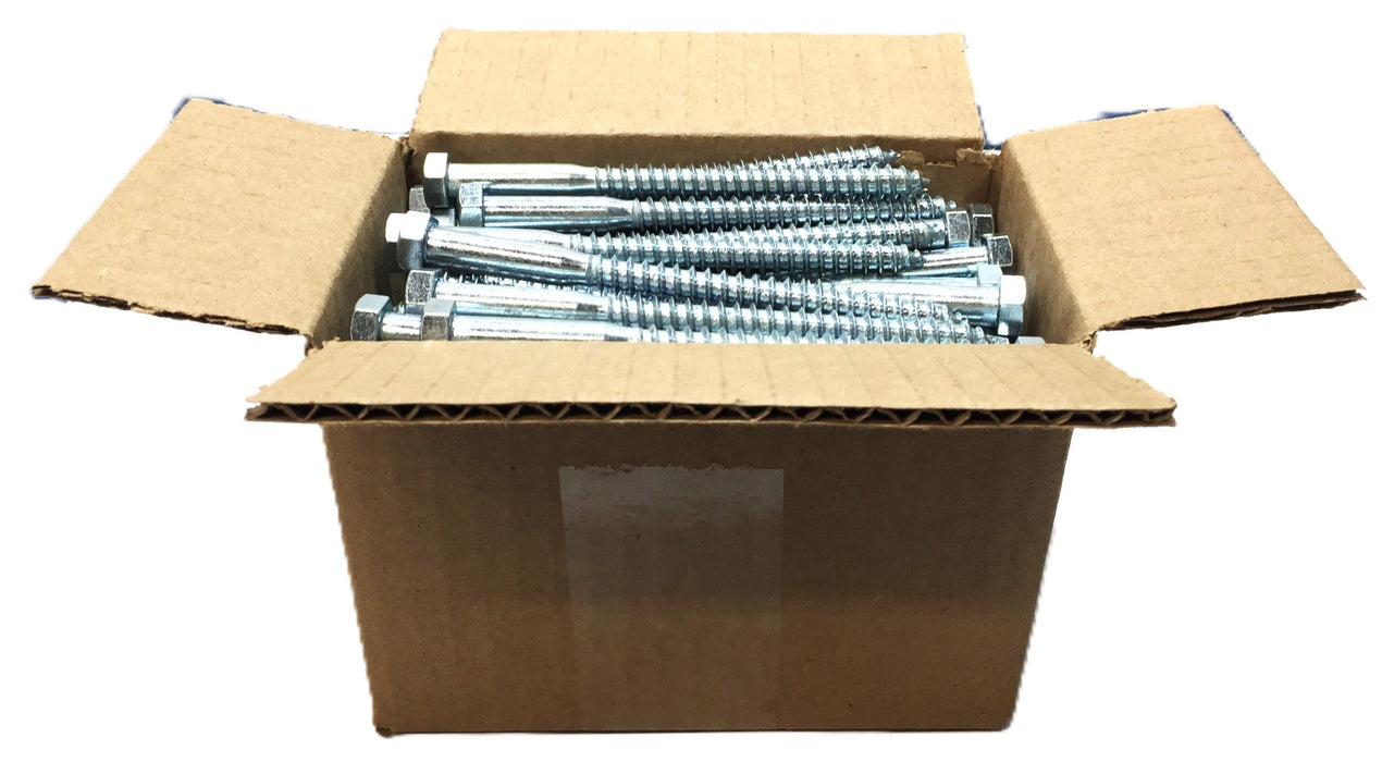 Brighton Best 3/8"-7 x 5" Zinc Hex Lag Screw CR+3 RoHS Compliant [Lot of 90] NOS