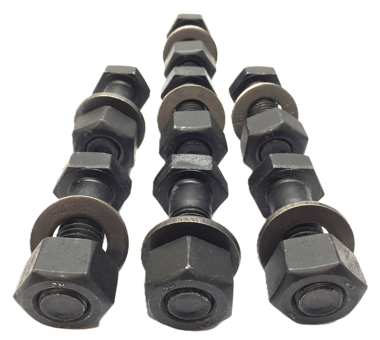 JDF 5/8"-11 x 2" Hex Head Bolt, Washer and Nut A325 [Lot of 7] NOS