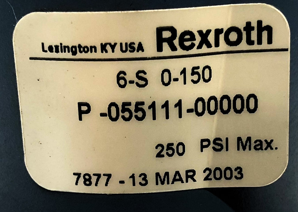 Rexroth 250 PSI Max Air Pressure Regulator P-055111-00000 (R431003606) NOS