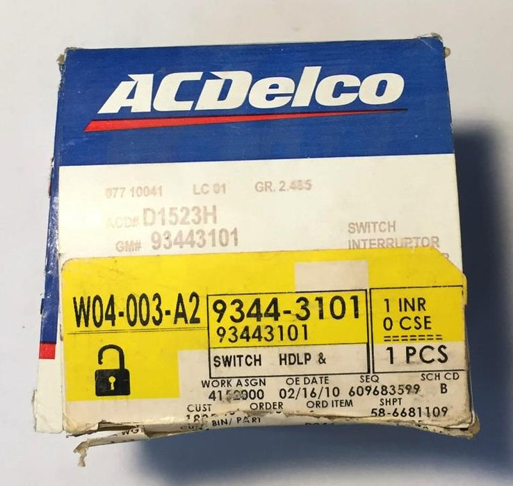 ACDelco headlight Lamp Dimmer Switch Control 93443101 NOS