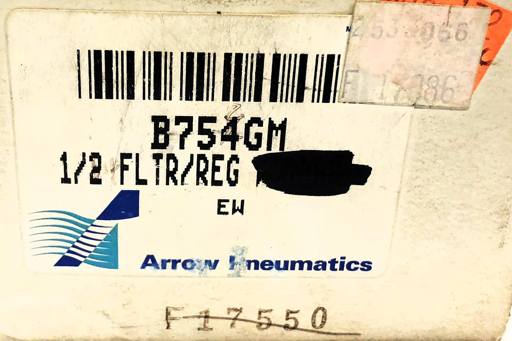 Arrow Pneumatics Filter Regulator B754M (No Gage) (B754GM) NOS
