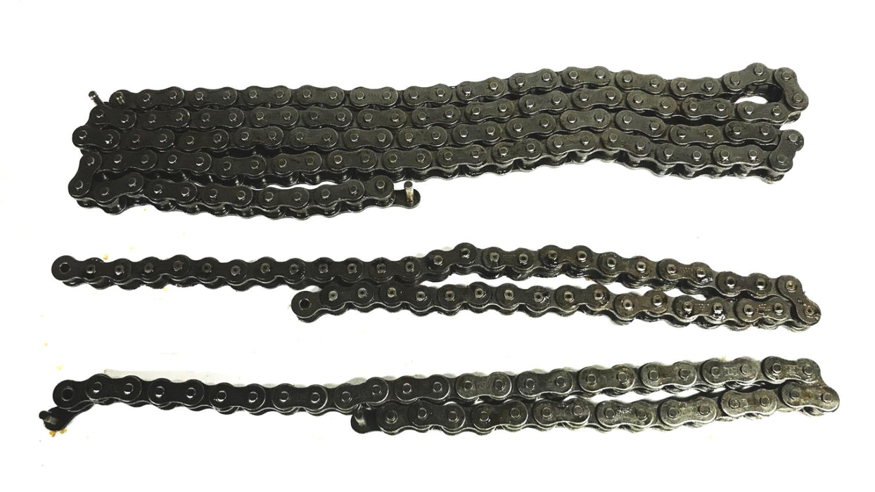 Tsubaki Riveted Roller Chain (3 pieces 124 inch total length) RS 50 RIV-10 NOS