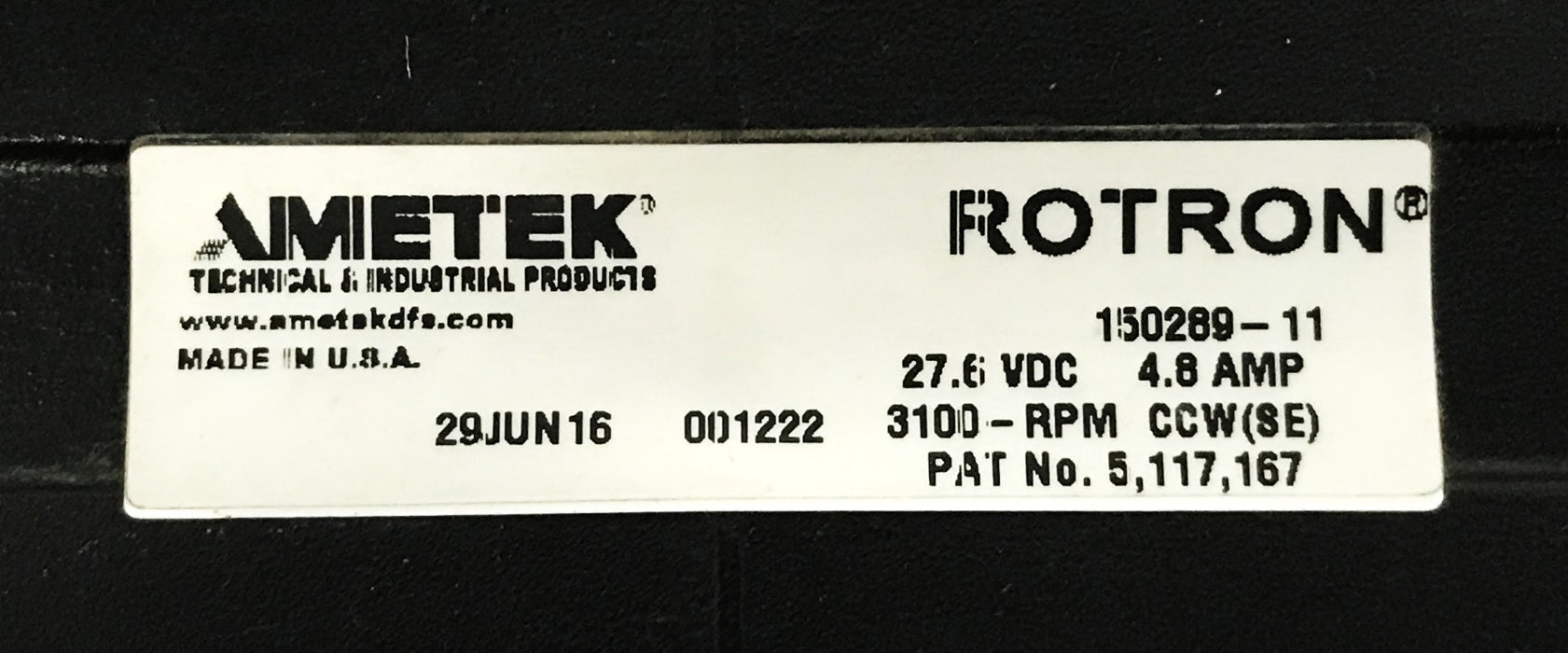 Ametek Rotron Brushless Seal-less Pump 150289-11