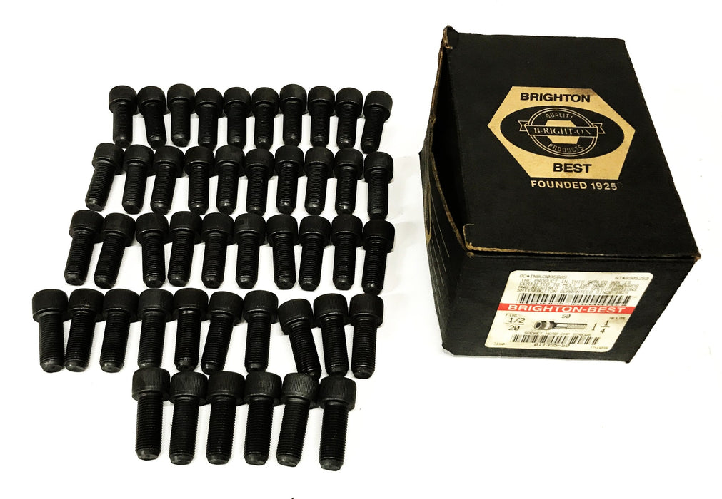 Brighton-Best 1/2-20 X 1-1/4 Socket Head Cap Screw 011395-50 [Lot of 46] NOS