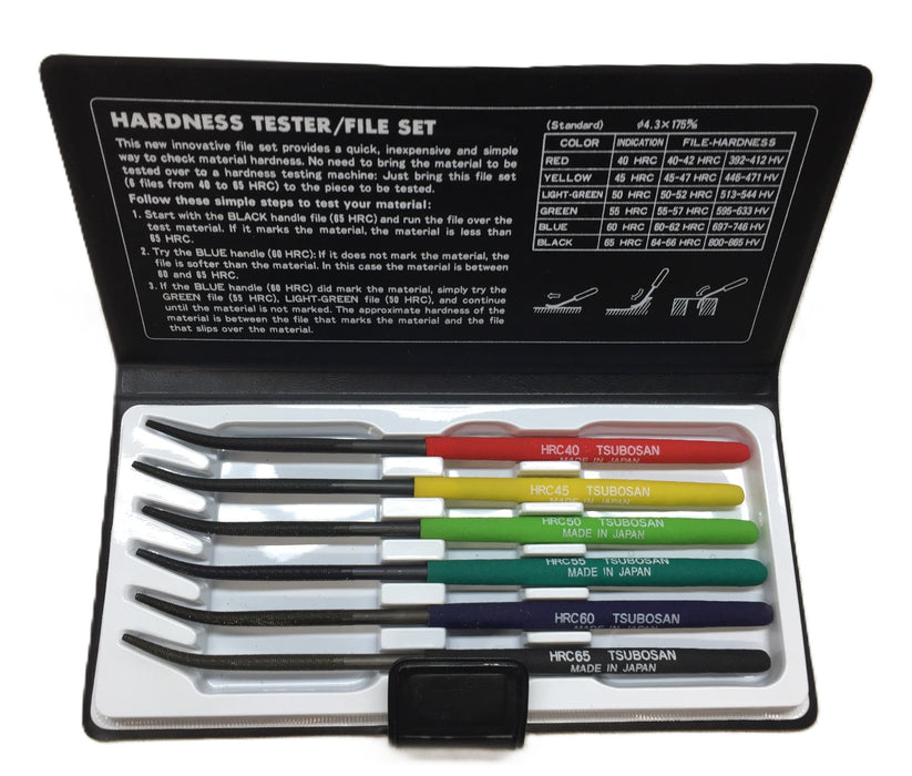 Tsubosan 6pc Hardness Tester Kit HRC40-HRC65 USED