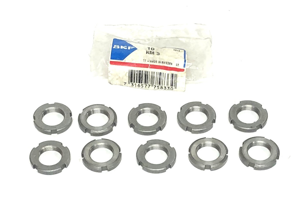 SKF Bearing Lock-Nut Pack KM3 [Lot of 10] NOS