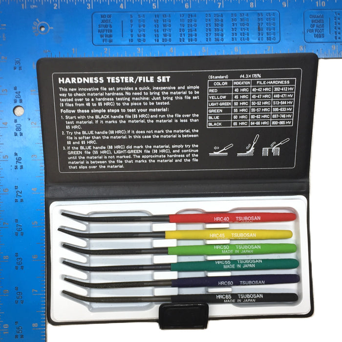 Tsubosan 6pc Hardness Tester Kit HRC40-HRC65 USED