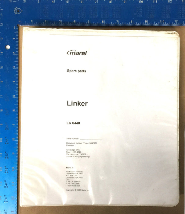 Marel Linker Spare Parts Manual LK0440 (9842001) USED