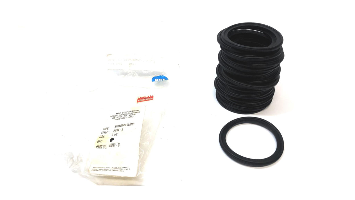MDE 2-1/2" BUNA-N Standard Clamp Gasket 40MP-U [Lot of 23] NOS