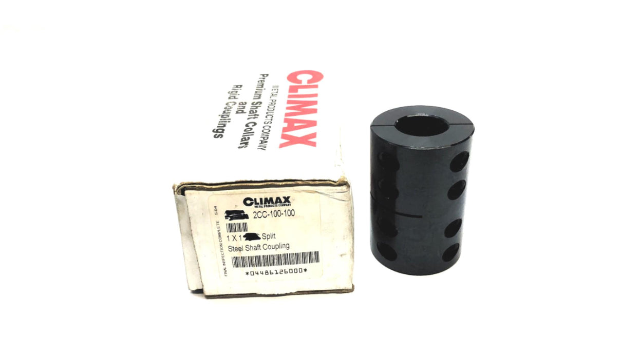 Climax 1X1 Split Steel Shaft Coupling 2CC-100-100 NOS