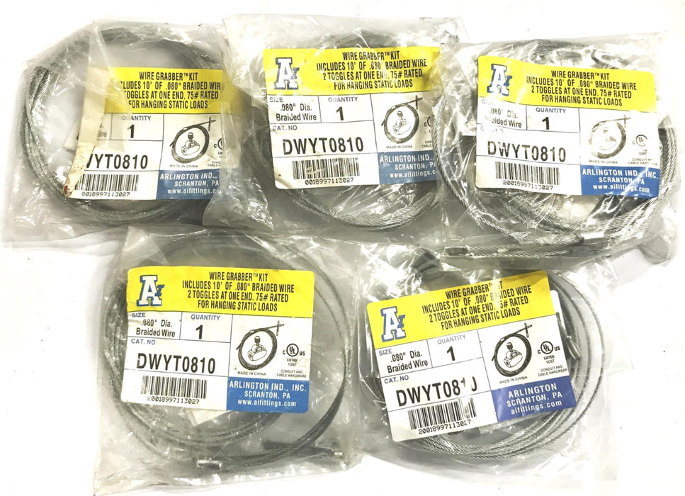 Arlington Wire Grabber Kit DWYT0810 [Lot of 5] NOS