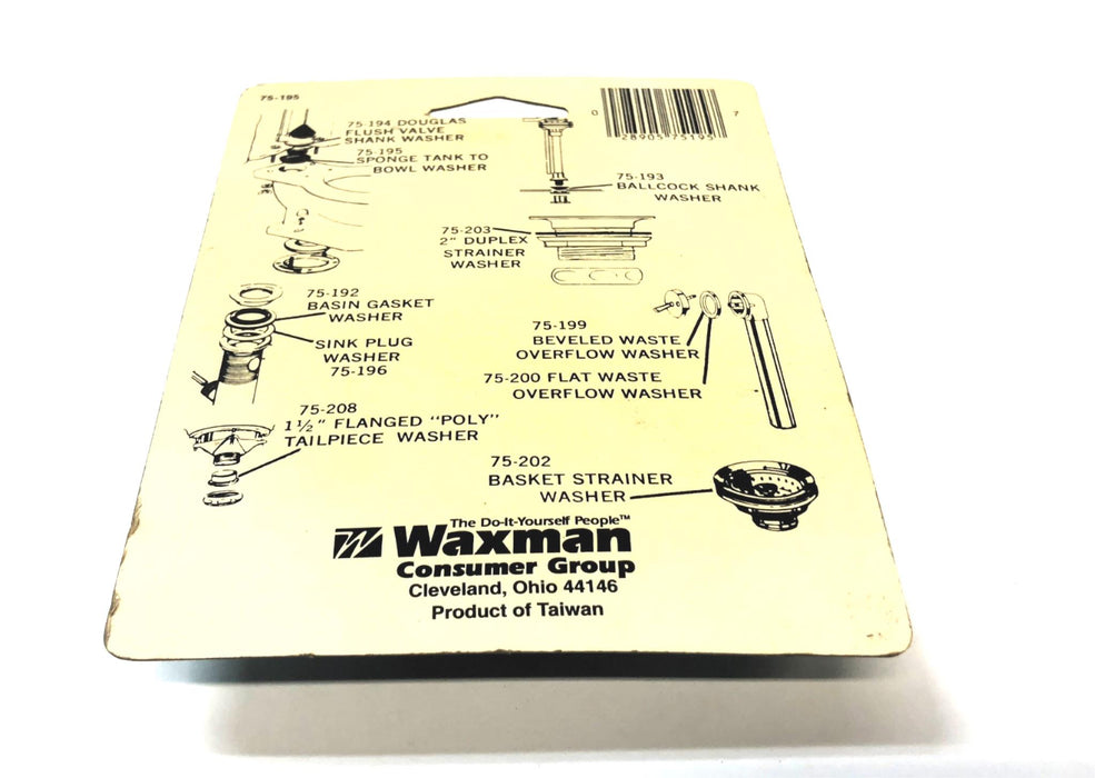 Waxman Plumbcraft Sponge Tank To Bowl Washer 75-195 NOS