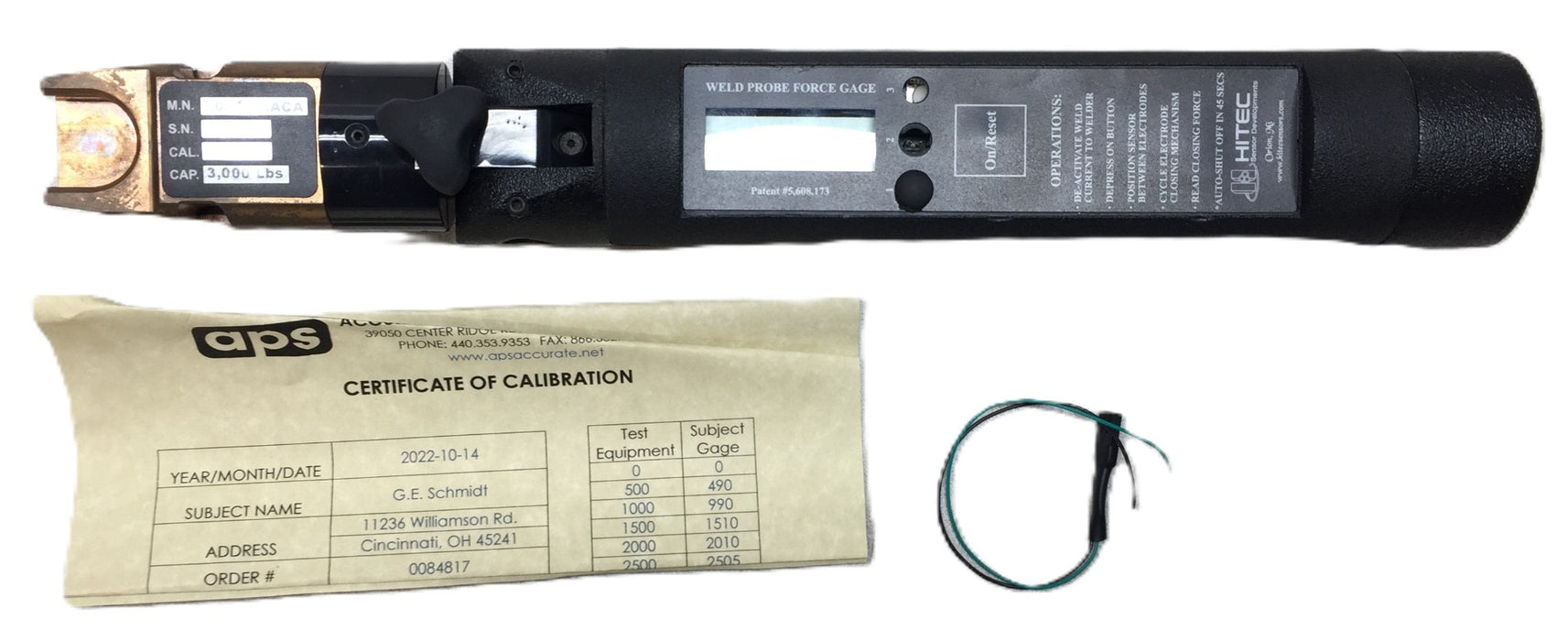 Sensor Developments HITEC Weld Probe Force Gage 90061-AACA USED