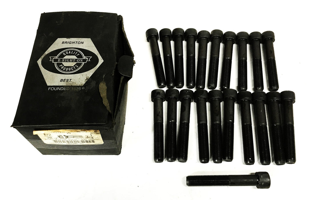 Brighton-Best 1/2-20 X 3-1/4 Socket Head Cap Screws 581586-25 [Lot of 21] NOS