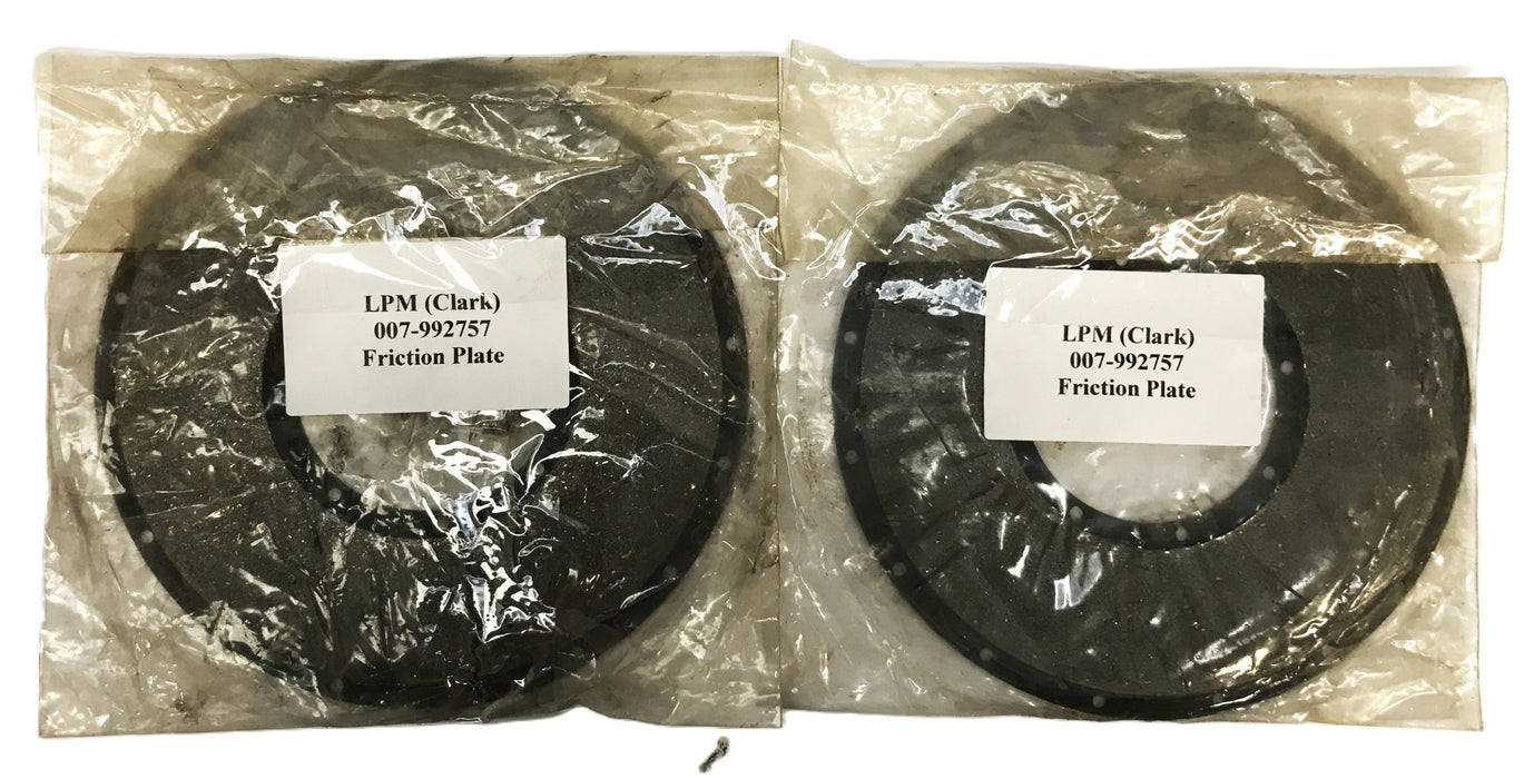 LPM Forklift Clark Friction Plate 007-992757 [Lot of 2] NOS