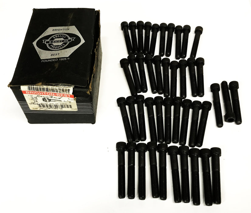 Brighton-Best 3-8-24 X 2-1/2 Socket Head Cap Screws 011303-50 [Lot of 43] NOS