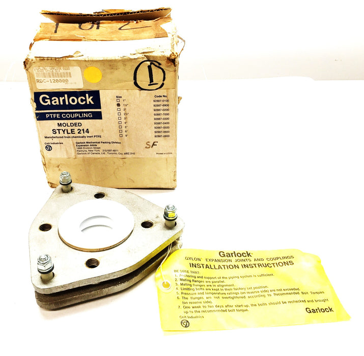 Garlock Gylon PTFE Coupling Molded Style 214 92887-6900 NOS