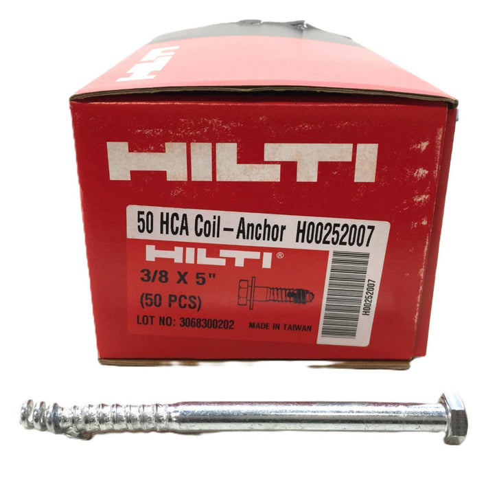 HILTI 3/8" x 5" Coil Anchor Box (50pcs) H00252007 NOS