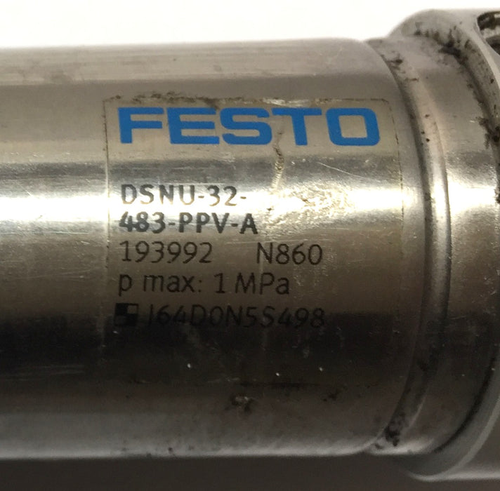 Festo Round Pneumatic Air Cylinder DSNU-32-483-PPV-A USED