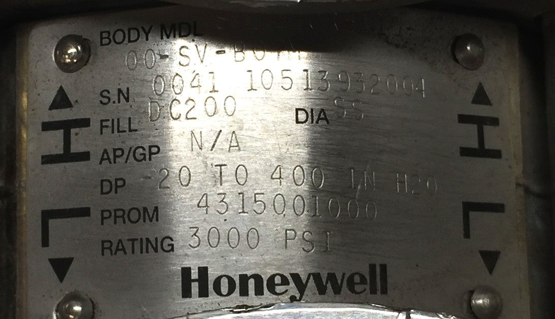 Honeywell Smart Pressure Transmitter ST3000 (STD120E1H000001C.MB.S2.SV967M) USED