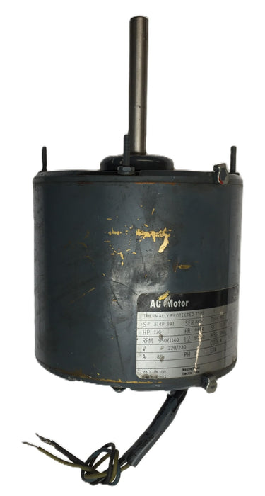 Westinghouse 1/6HP Thermally Protected AC Motor 314P 220/230V-950/1140 RPM USED