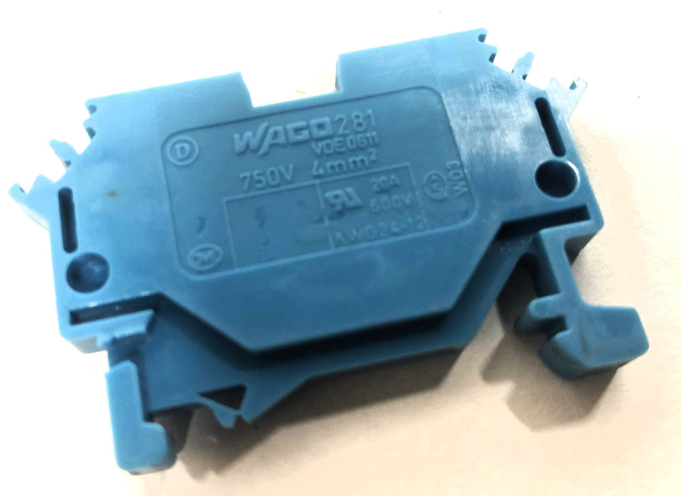 Wago281 750V 4mm2 Terminal Block VDE0611 [Lot of 5] NOS