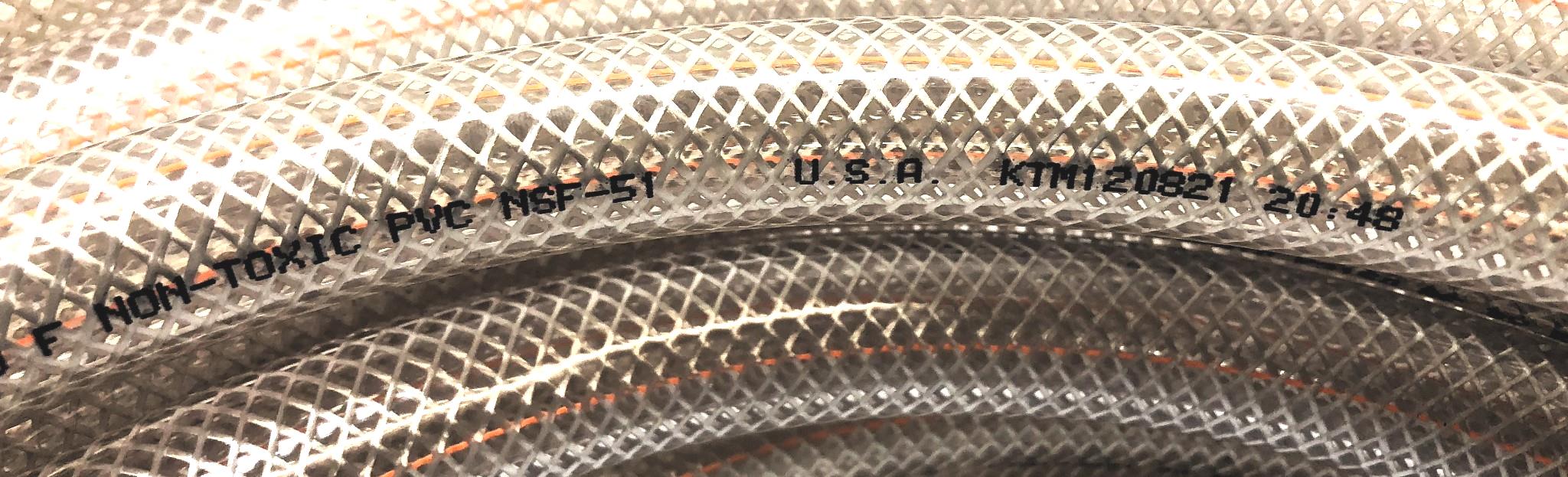 Kuriyama Kuri Tec Approx 30 Feet OAL 5/8" ID Clear PVC Hose K3150 (NOS)