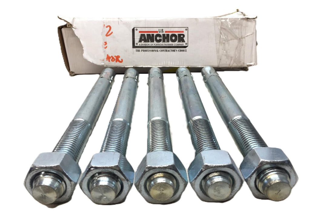 U.S. Anchor 1-8 X 12" Ultrawedge Anchor Steel 511003UWC3 [Lot of 5] NOS
