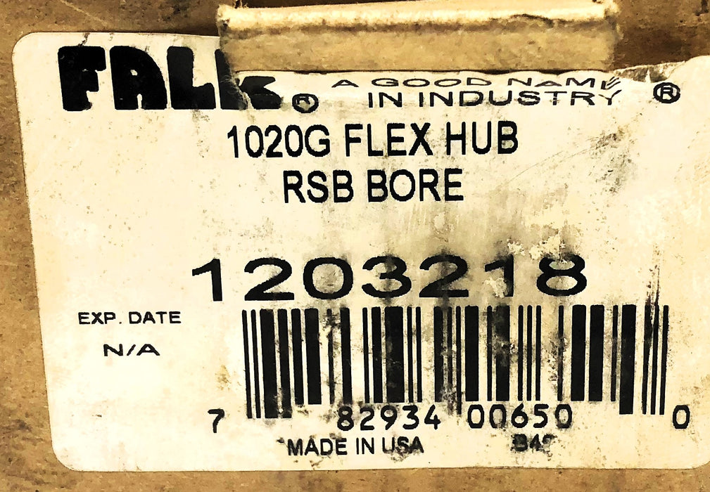 FALK 1020G Flex HUB W/ Keyway Approx 2-3/4" Bore 1203218 NOS
