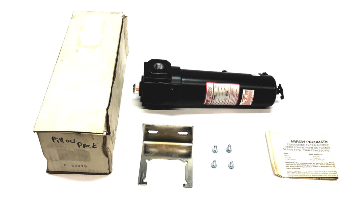 Arrow 3/8" NPT Coalescing Filter W/ Mounting Bracket & Hardware F583W USED