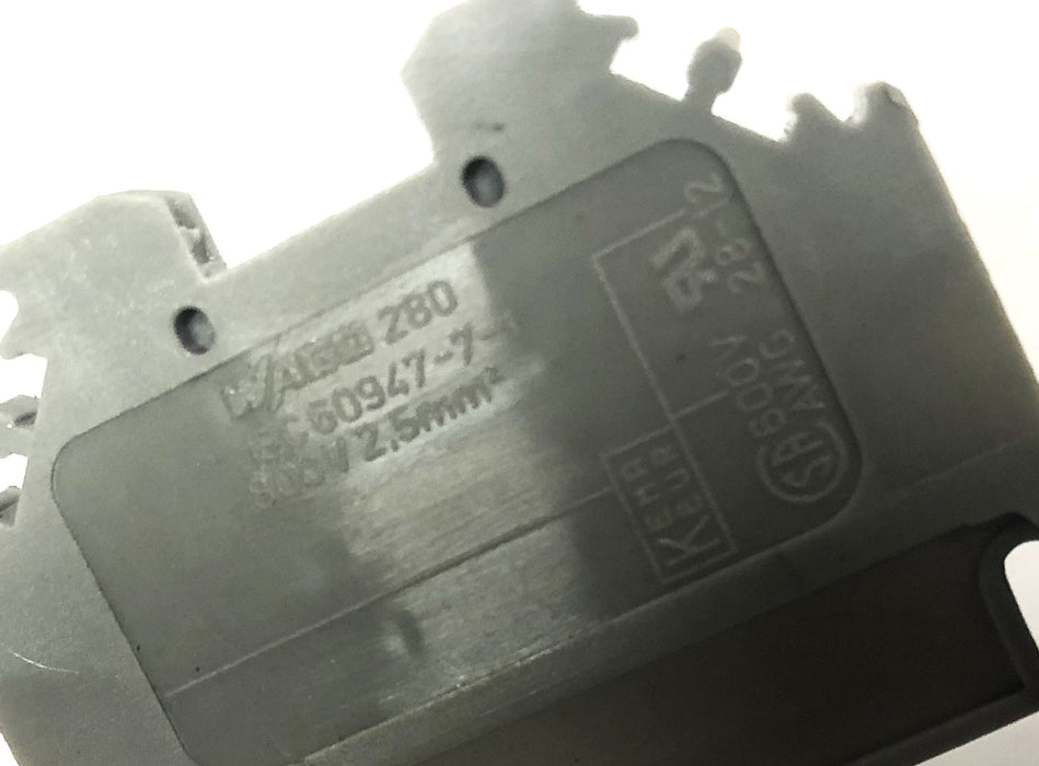 Wago280 Gray 800V 2.5mm2 Terminal Block 60947-7-1 [Lot of 9] NOS