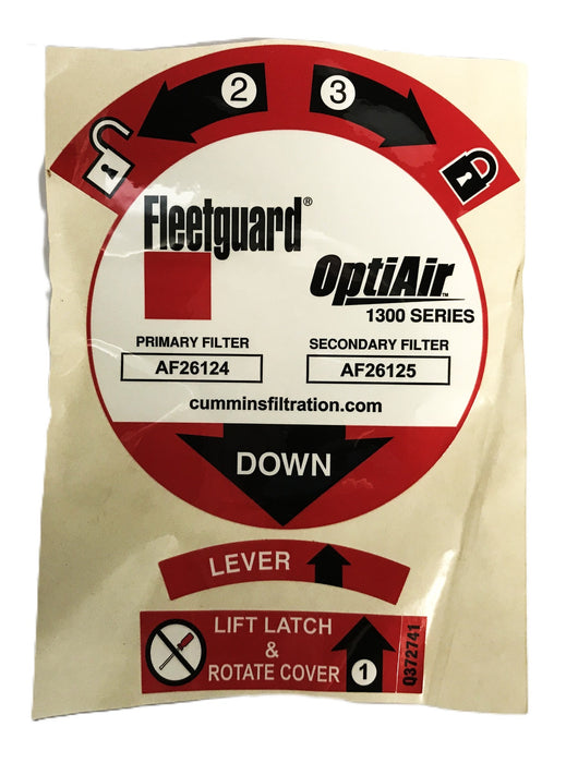 Fleetguard OptiAir 1300 Series Cover Assembly 6359827 NOS