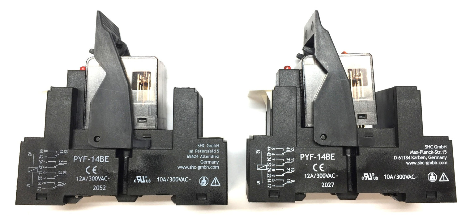 SHC GmbH Relay Socket Module PYF-14BE [Lot of 2] NOS