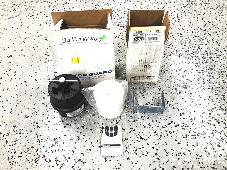 Motor Guard Compressed Air Filter W/ Filter Element M30/M723 NOS