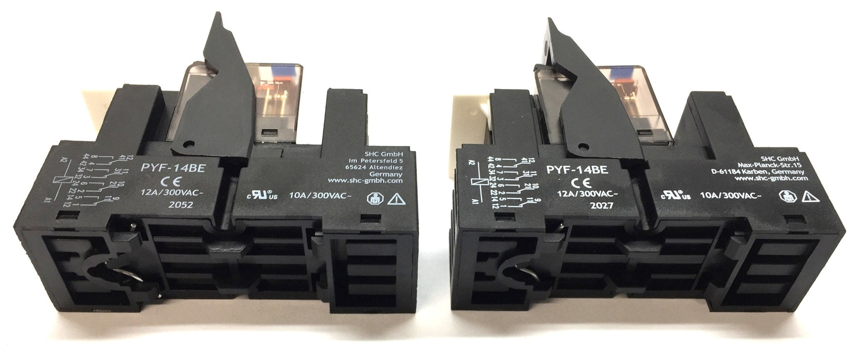 SHC GmbH Relay Socket Module PYF-14BE [Lot of 2] NOS